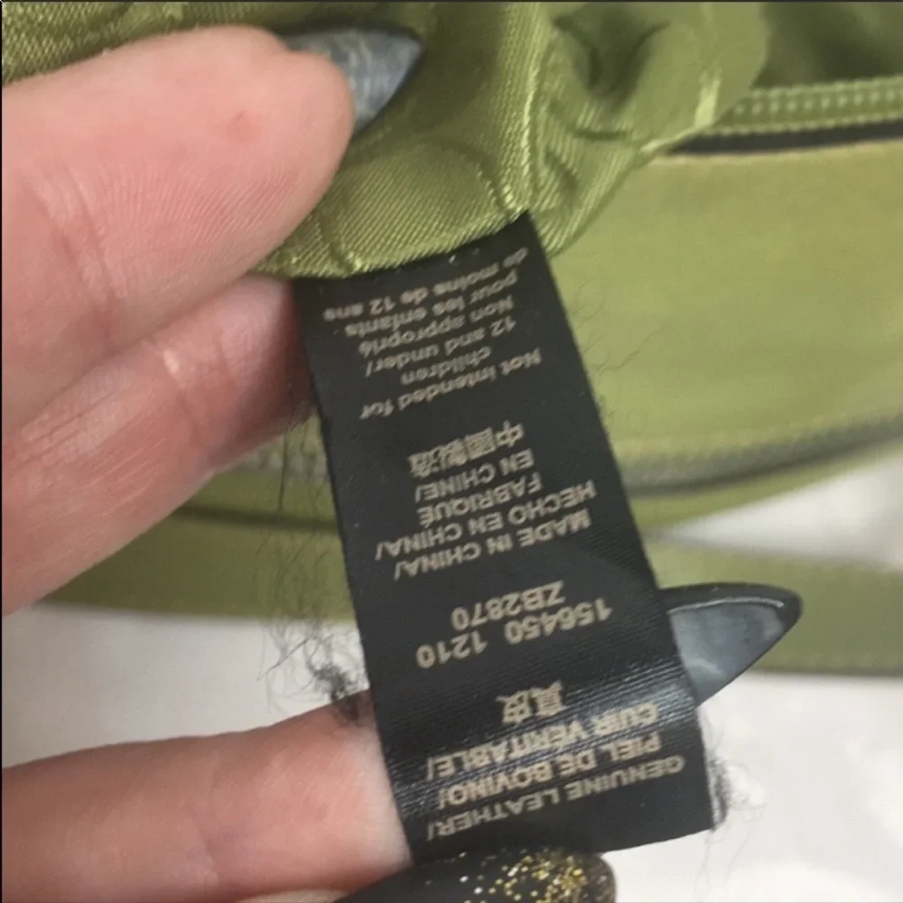 Fossil Hanover Top Zip Shoulder Bag Purse Lime